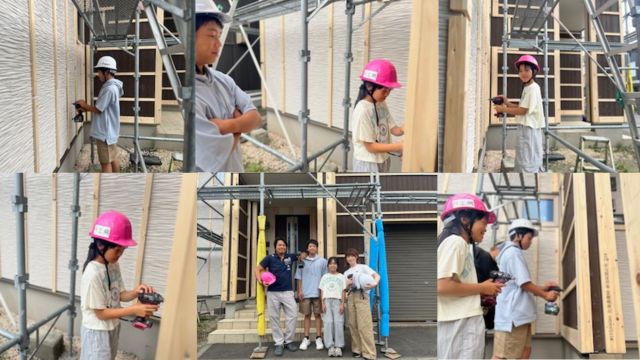 ナガモチプラスの外壁リフォーム/ちび職人チャレンジ/サイディング体験/札幌